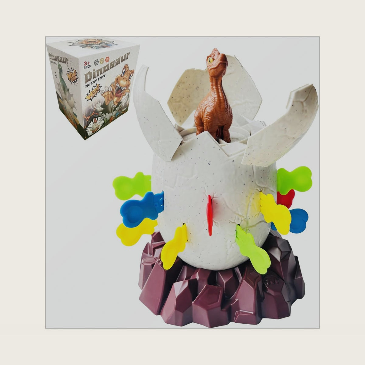 Pop-Up Dinosaur Pirate Board Game - Fun pop-up Dinosaur Toys for Kids, Interactive Family Board Game for 2-4 Players Ages 3+, exciting Toys