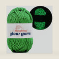 Glow in The Dark Yarn - 100g/3.5oz DK #3 Light Weight, Beginner-Friendly Crochet & Knitting Supplies (Grass Green, 1 Pack)