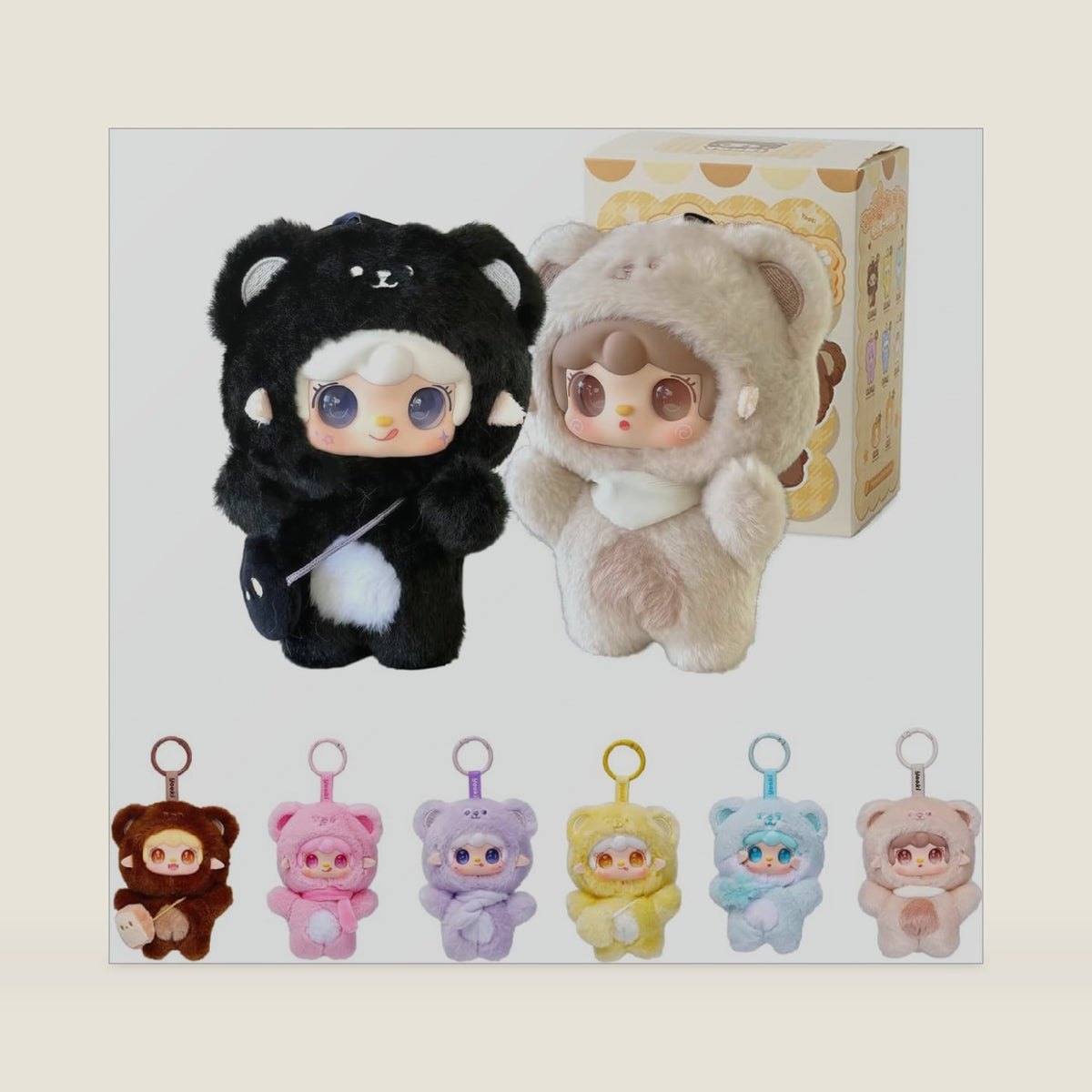 YOOKI V4 Take A Bite of Bear Series Plush Blind Box 1PC (1 of 8 Possible Styles) Cute Figures Collectible Toys Birthday Gifts (1Pc BlindBox)