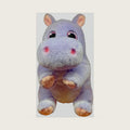 Beanie Boos - Henrietta the Hippo with Big Pink Eyes and Glitter, Plush Toy with Sparkly Big Eyes - 15 cm - T37394
