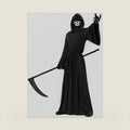 Grim Reaper Costumes Set for Adult Halloween Scary Ghost Hooded Robe