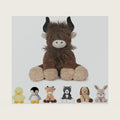 Niuniu Daddy Highland Cow Weighted Stuffed Animals, Plush Pillow for Kids