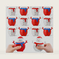 RunNico 12 Pack Christmas Snowman Squeeze Sensory Toy, Santa Claus Squishy Fidget Toys, Stretchy Christmas Snowman Relieve Stress Ball for Holiday Decoration Party Favors Adult Anxiety Relieve