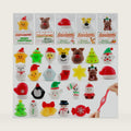 Christmas Squishy Toys 24 Pack with Gift Card, Mochi Squishy Toys
