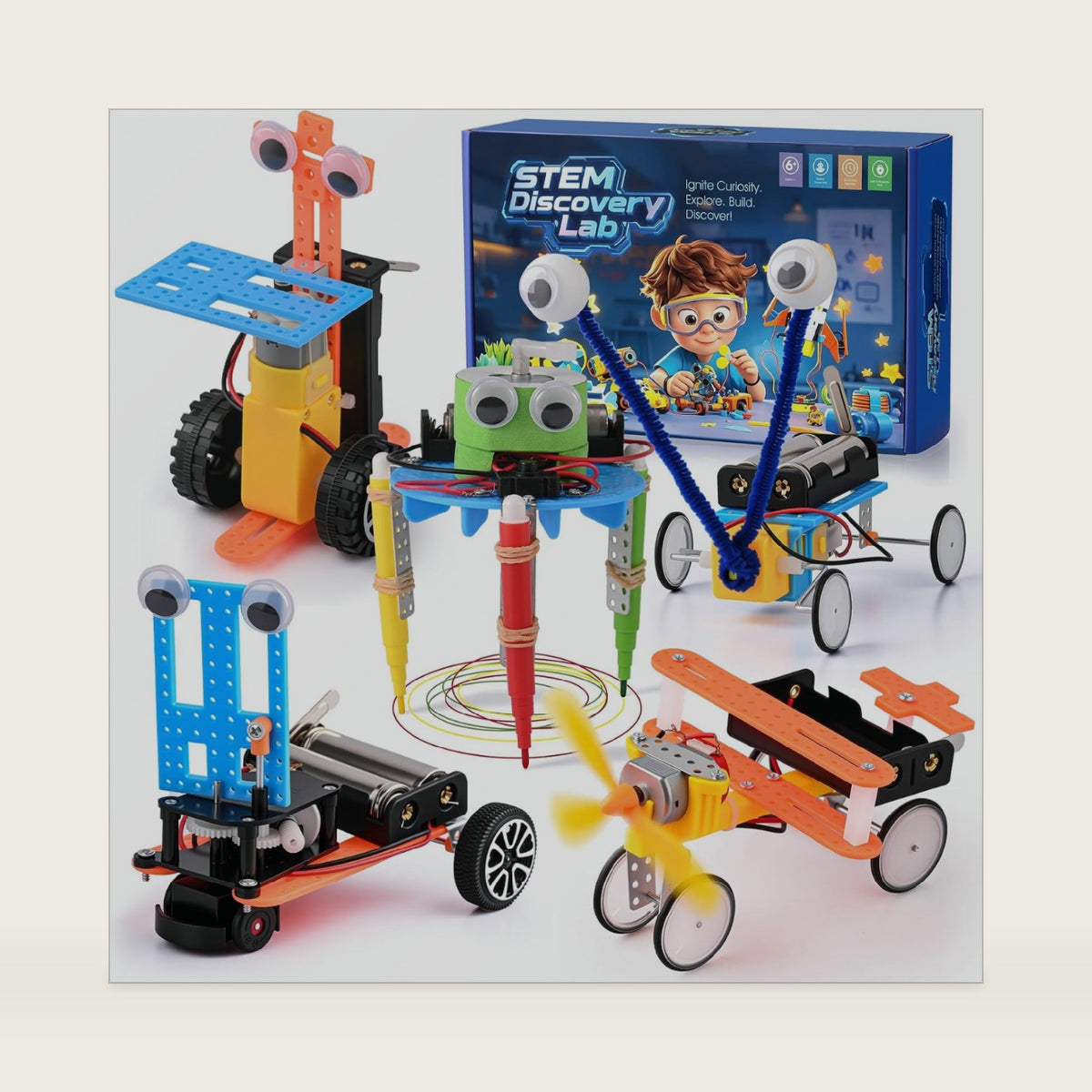 STEM Robot Kit for Kids Ages 8+, 5-in-1 Science Building Toy for Boys Girls
