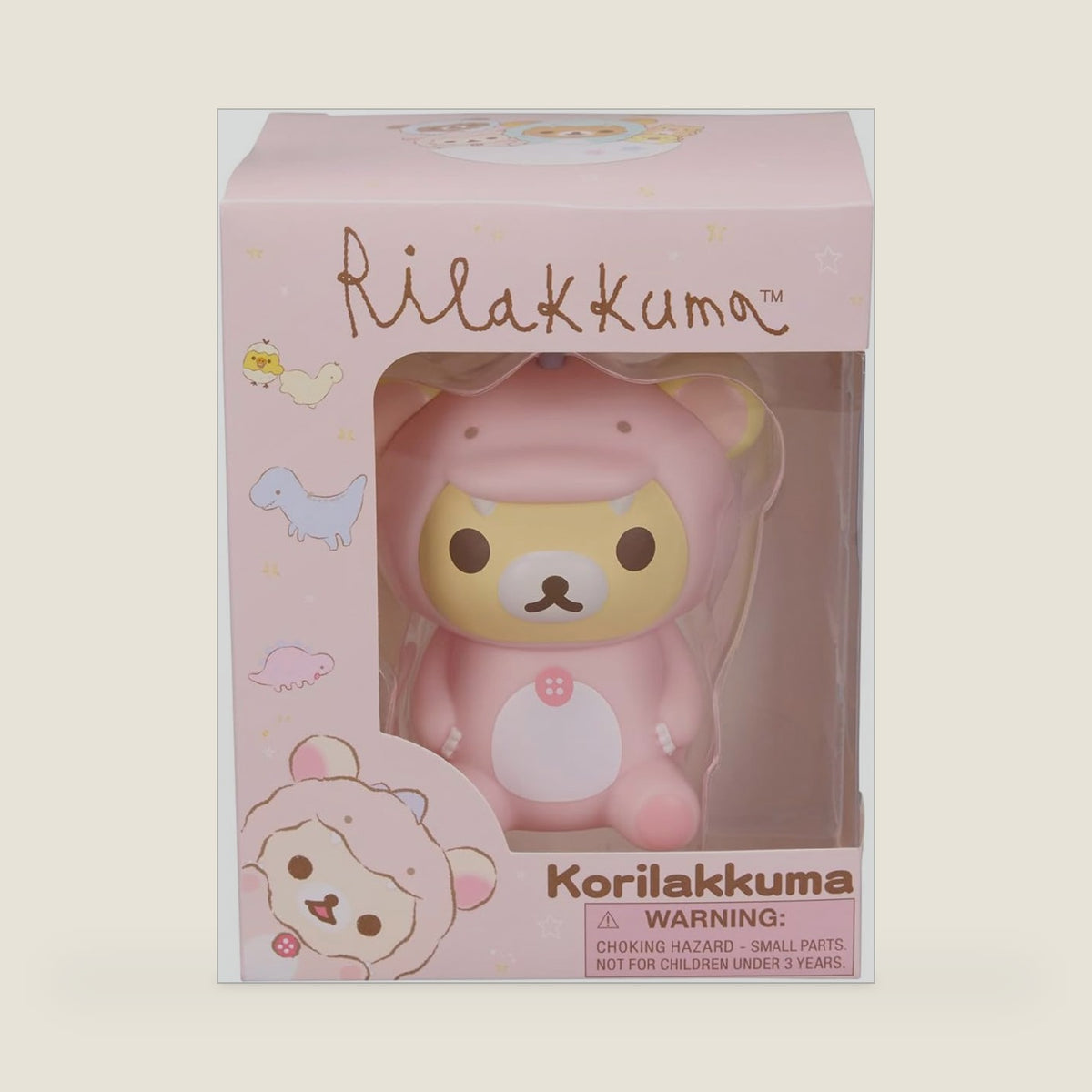 San-X Original Rilakkuma Plays with Dino Vinyl Figurine Toy - 3" Korilakkuma