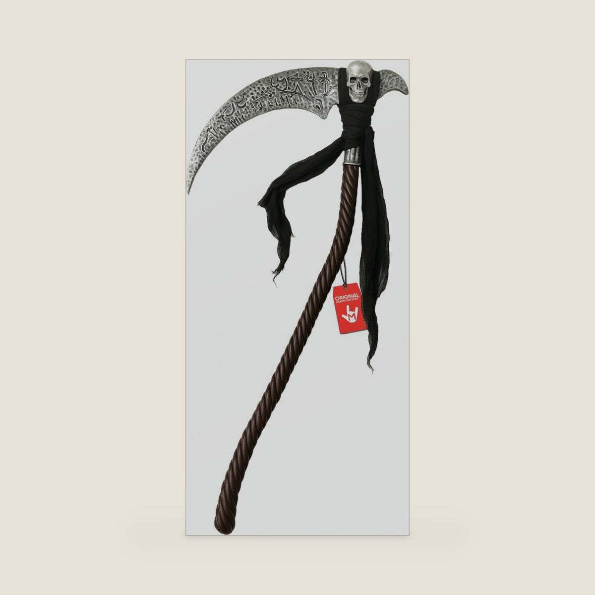 Morph Grim Reaper Scythe Prop, 53in Silver for Halloween Costume