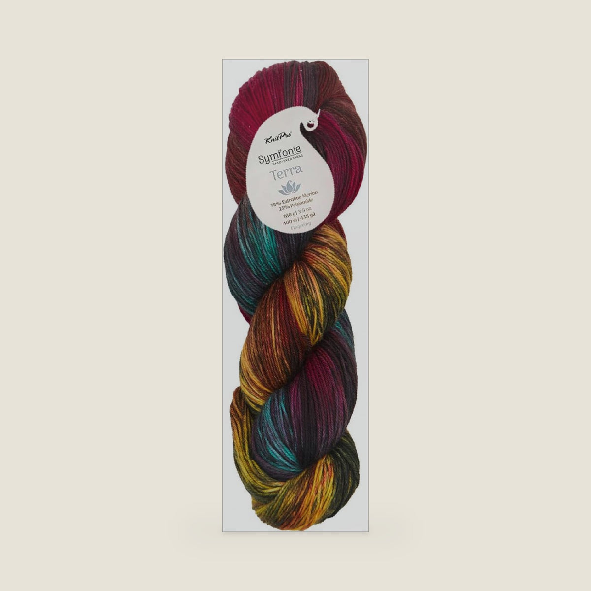 KnitPro Symfonie Fingering Weight Merino Wool Yarn 100g, Harvest Vine