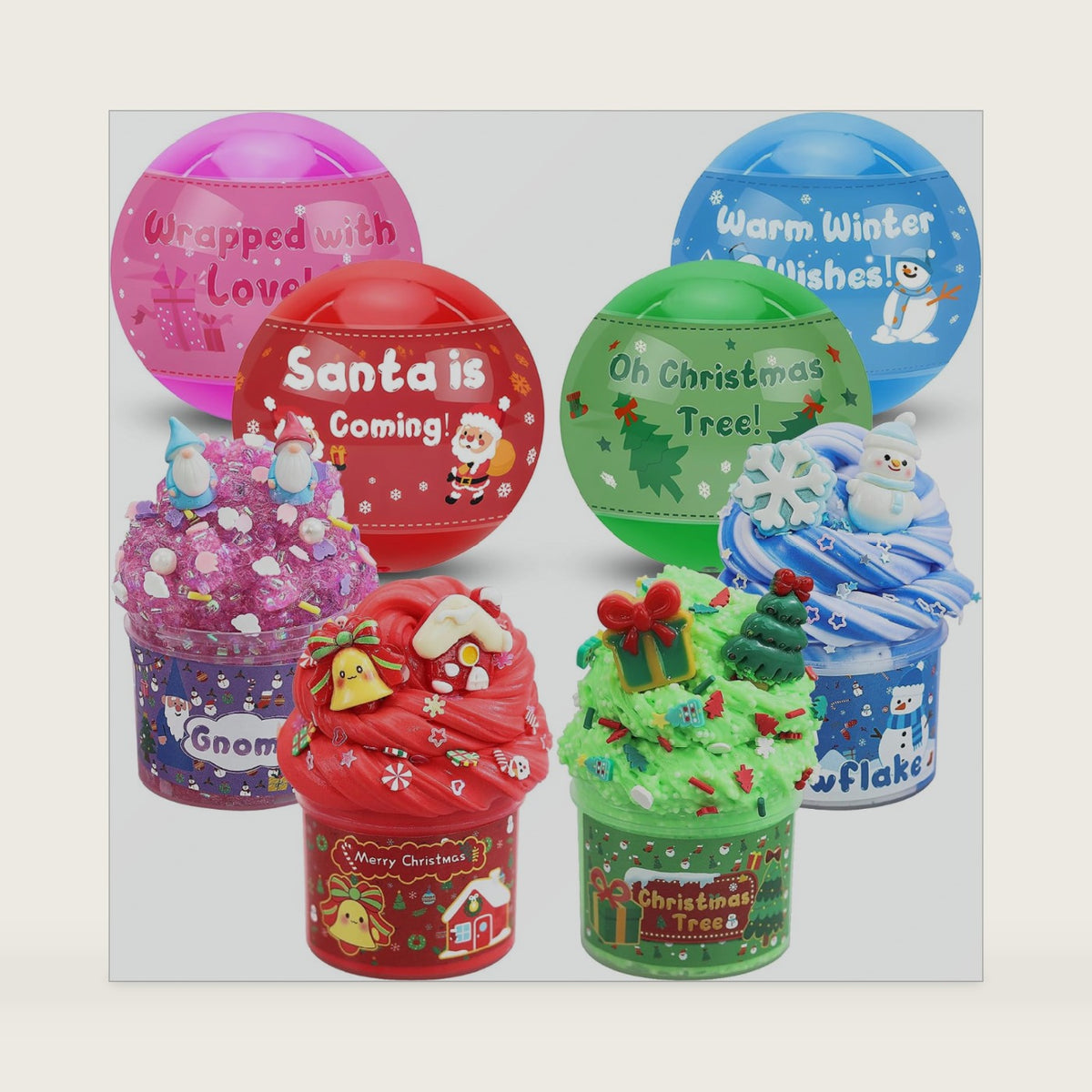 Stocking Stuffers for Kids, Christmas Cloud Butter Squishy Slime Kit