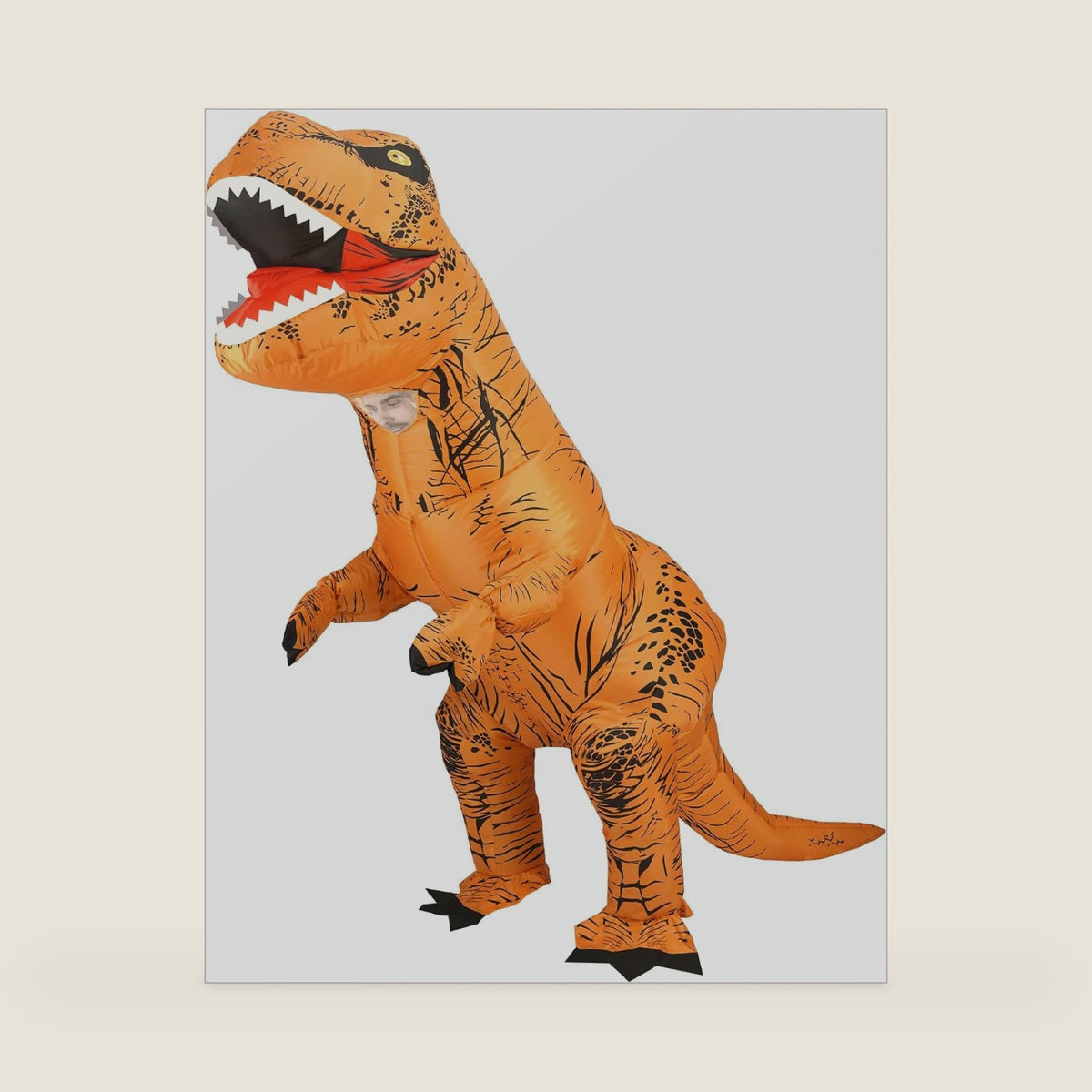 YEAHBEER Inflatable Dinosaur Costume Adult, Blow Up T-Rex Costume for Halloween