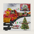 Hanging Christmas Train Set with Light/Smoke/Sound/Music, Toy Train Set Around Under the Christmas Tree, Christmas Toys Gift with Santa Claus, Christmas Tree Train Set for Kids 3-5 4-8