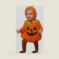 CIYCUIT Baby Pumpkin Halloween Costume Hooded Romper with Striped Leggings