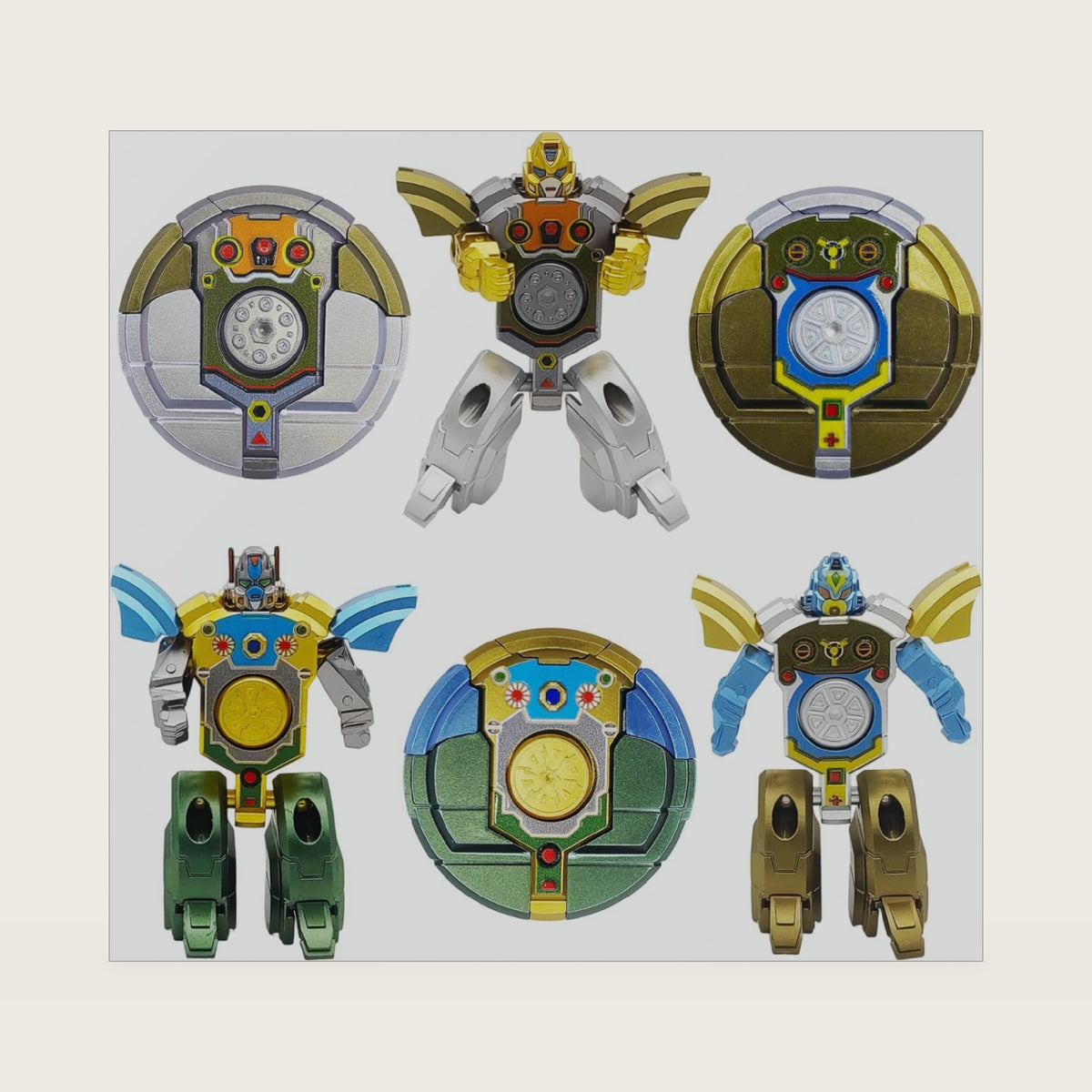 6PCS Transformable Fidget Spinners for Kids Party Favor, Deformable Robot Spinner Fidget Toys, Fingertip Gyros Stress Relief Sensory Toy Stocking Stuffers Bulk Gifts Kids Classroom Prizes