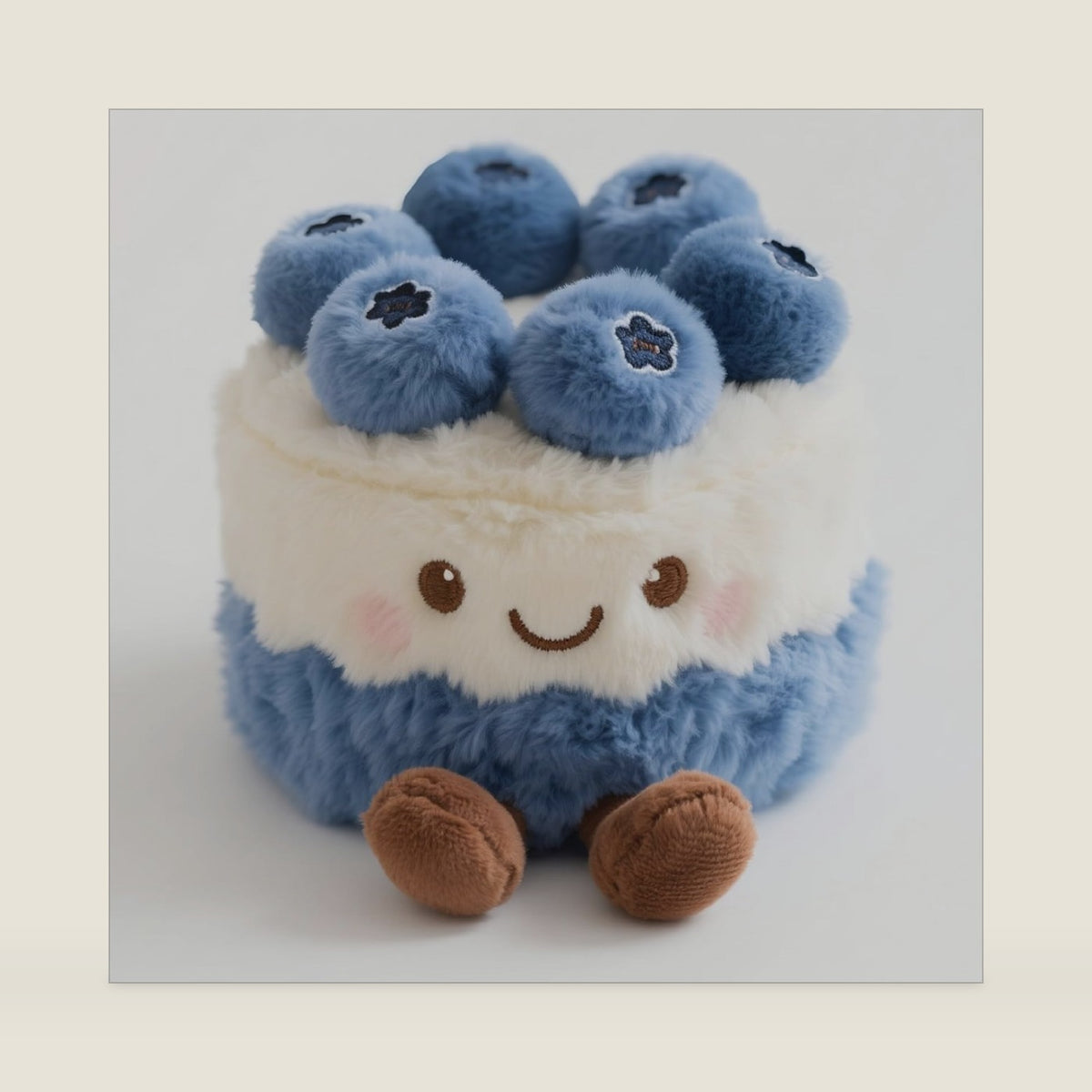 8" Birthday Cake Plush Cute Smile Cake Pillow Stuffed Animals with Legs & Smiley Face Funny Soft Food Plushies Toy for Gifts for Kids Birthday