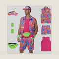 80s Outfit for Men - 90s Workout Costume Set for Adults, Perfect for Halloween, Theme Parties, Cosplay & Couples Dress-Up