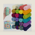 Yarniss 24 Color Crochet Yarn Kit, 1312yds Worsted Acrylic with 4mm Hook