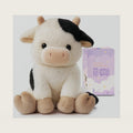 Easfan Weighted Cow Stuffed Animal Microwavable Plush Toy Gift for Kids 12"