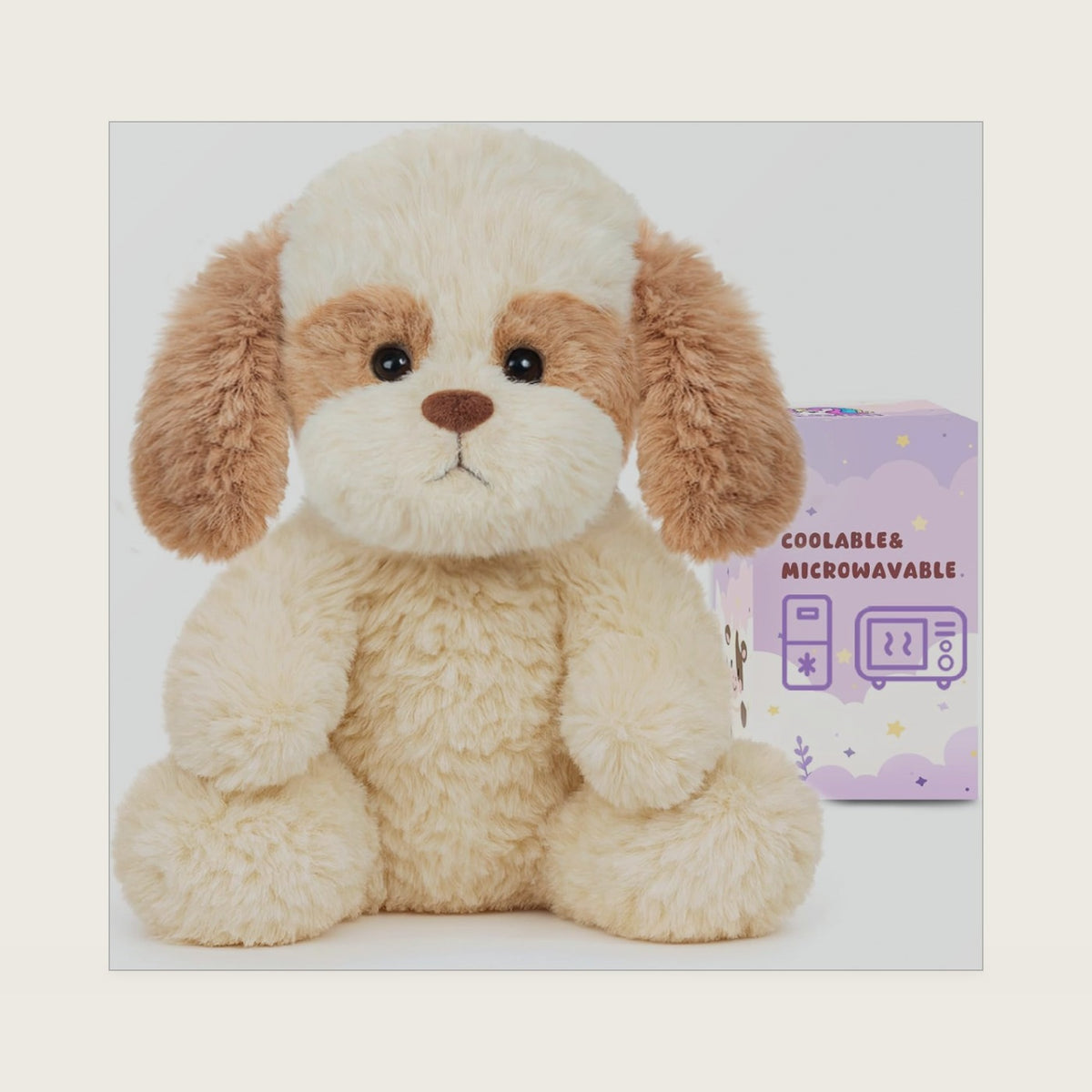 Easfan Weighted Puppy Stuffed Animal Microwavable Plush Toy for Kids 12"