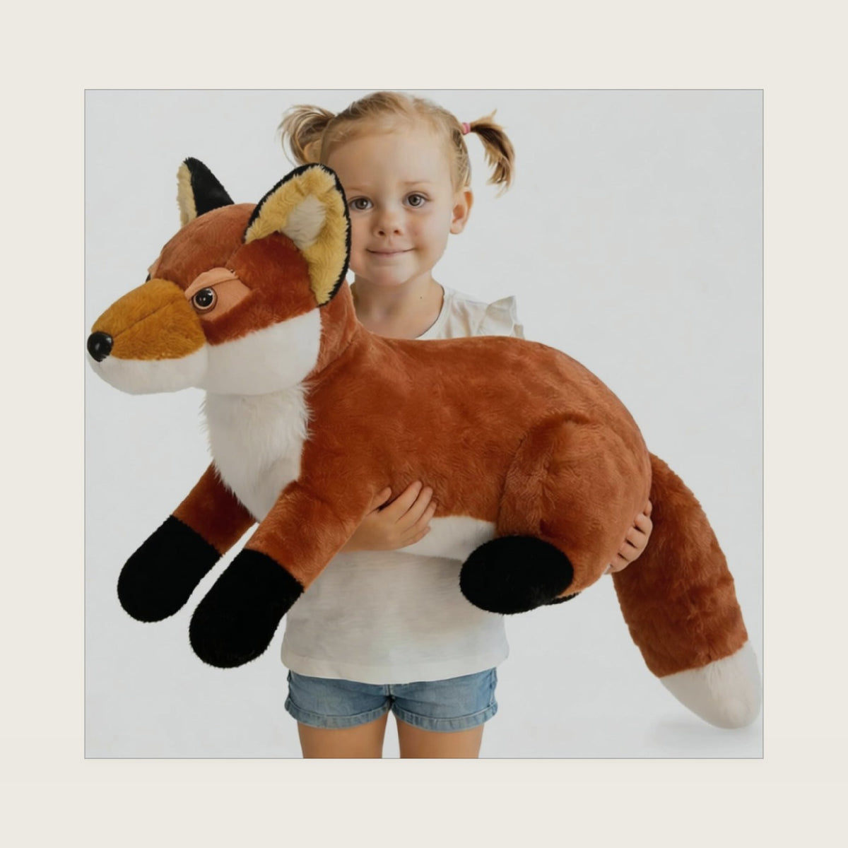 BENINY 30 Inch Giant Red Fox Plush, Stuffed Animal Pillow