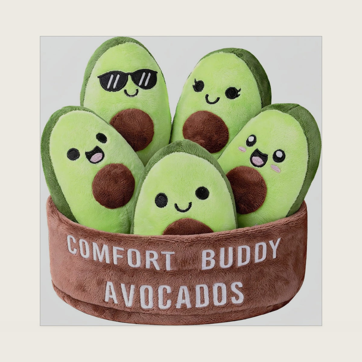 Emotional Comfort & Support Plush Avocados, Squishy Stuffed Animals