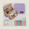 Novelchet 13 Sizes Ergonomic Crochet Hooks Set 2mm(B)-10mm(N) Purple