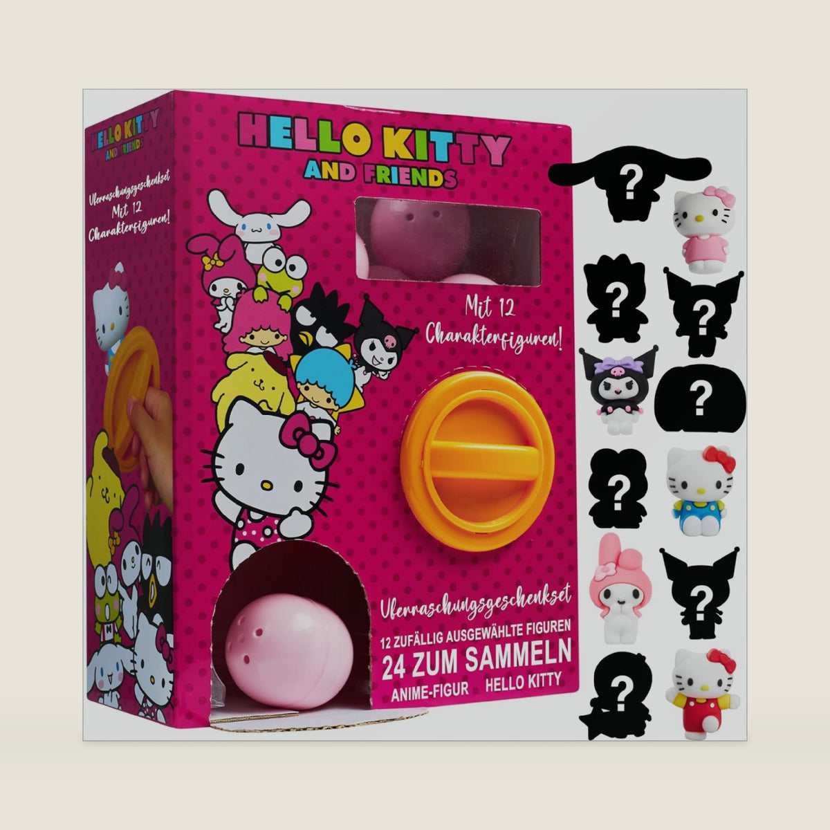 and Friends Surprise Set with 3D Figurines Kuromi My Melody Cinnamoroll Desk Decor Kawaii Gifts for Girls (Multi Random 12 Pcs)