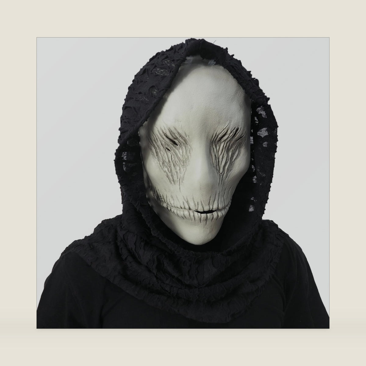 3-Piece Costume Halloween Masks Accessory Set - Mask, Balaclava, and Hooded Cape for Plague Doctor Ghost Cosplay