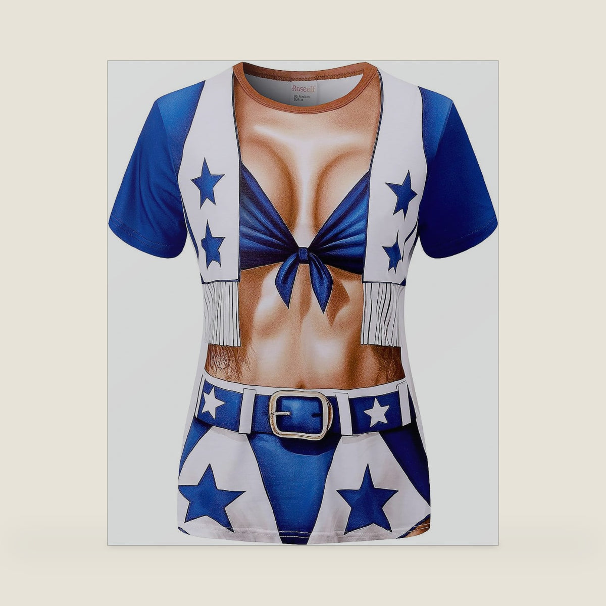 Roseelf Womens Festival Bikini Printed Short Sleeve Costume T-Shirts