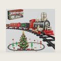 JQ JUQU Electric Train Set for Kids Ages 4-8 with Lights and Music - 20-Piece Toy Train and Tracks Set for Children, Compatible for Christmas Tree and Year-Round Play
