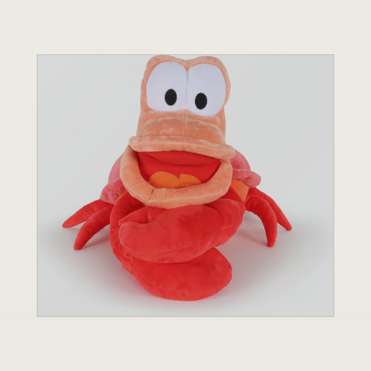 The Little Mermaid Sebastian Cartoon Kids Plush Pillow Buddy, Red
