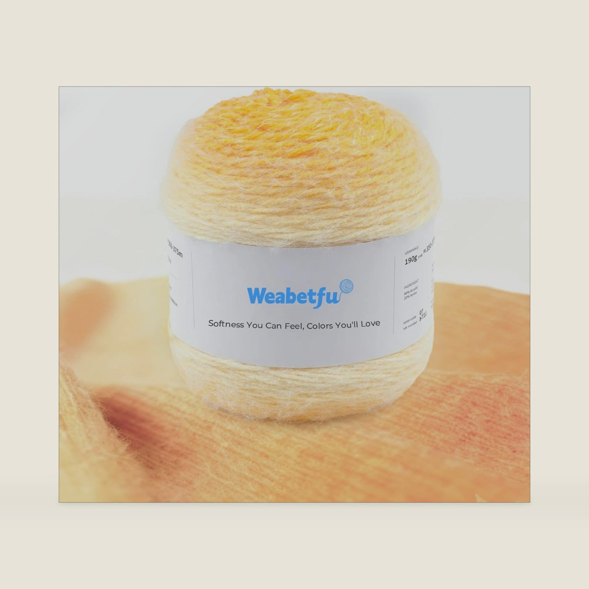 Weabetfu Gradient Cake Yarn for Crocheting Large Ombre Yarn Cake