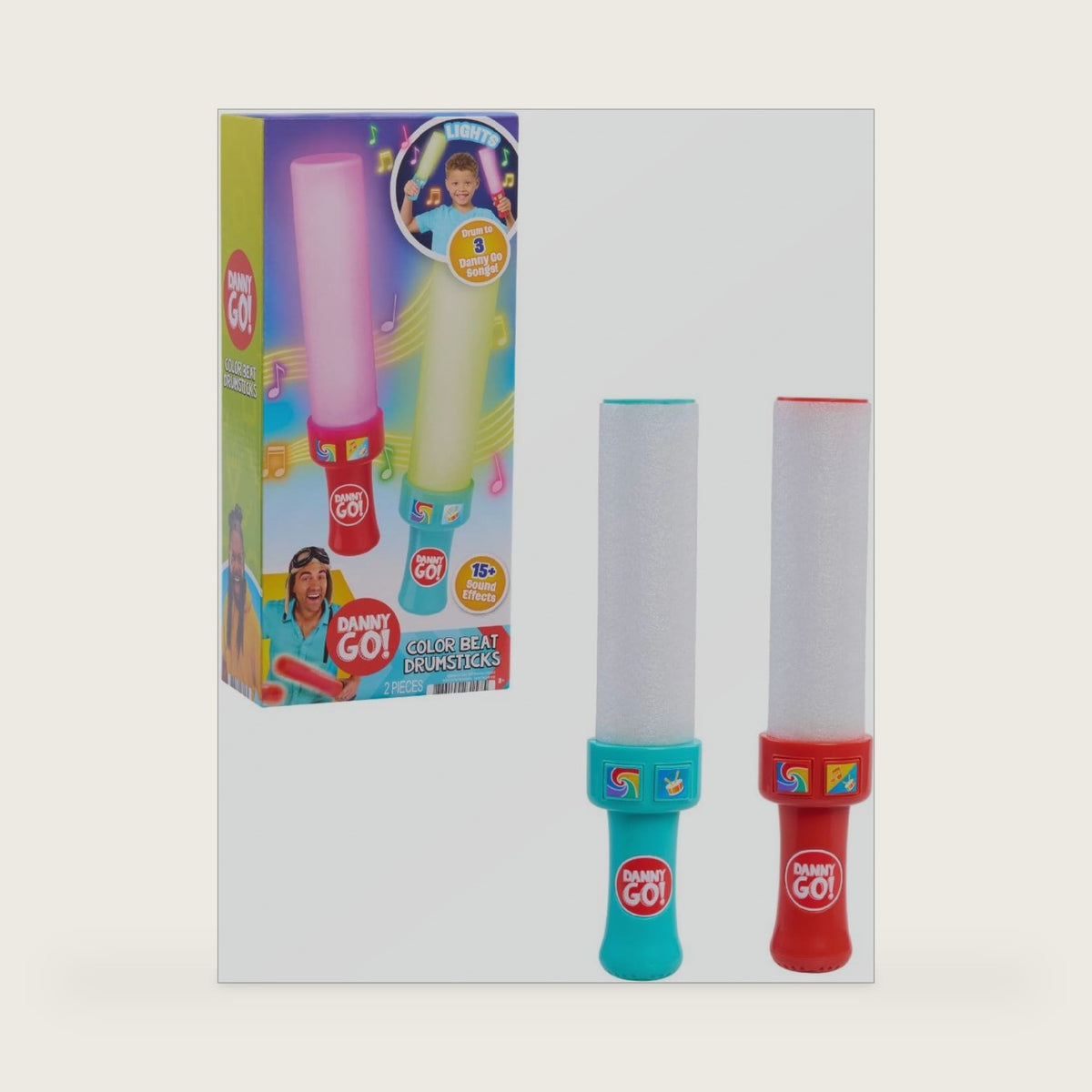 Danny Go! Color Beat Drumsticks - Light-Up Musical Drumsticks Toy