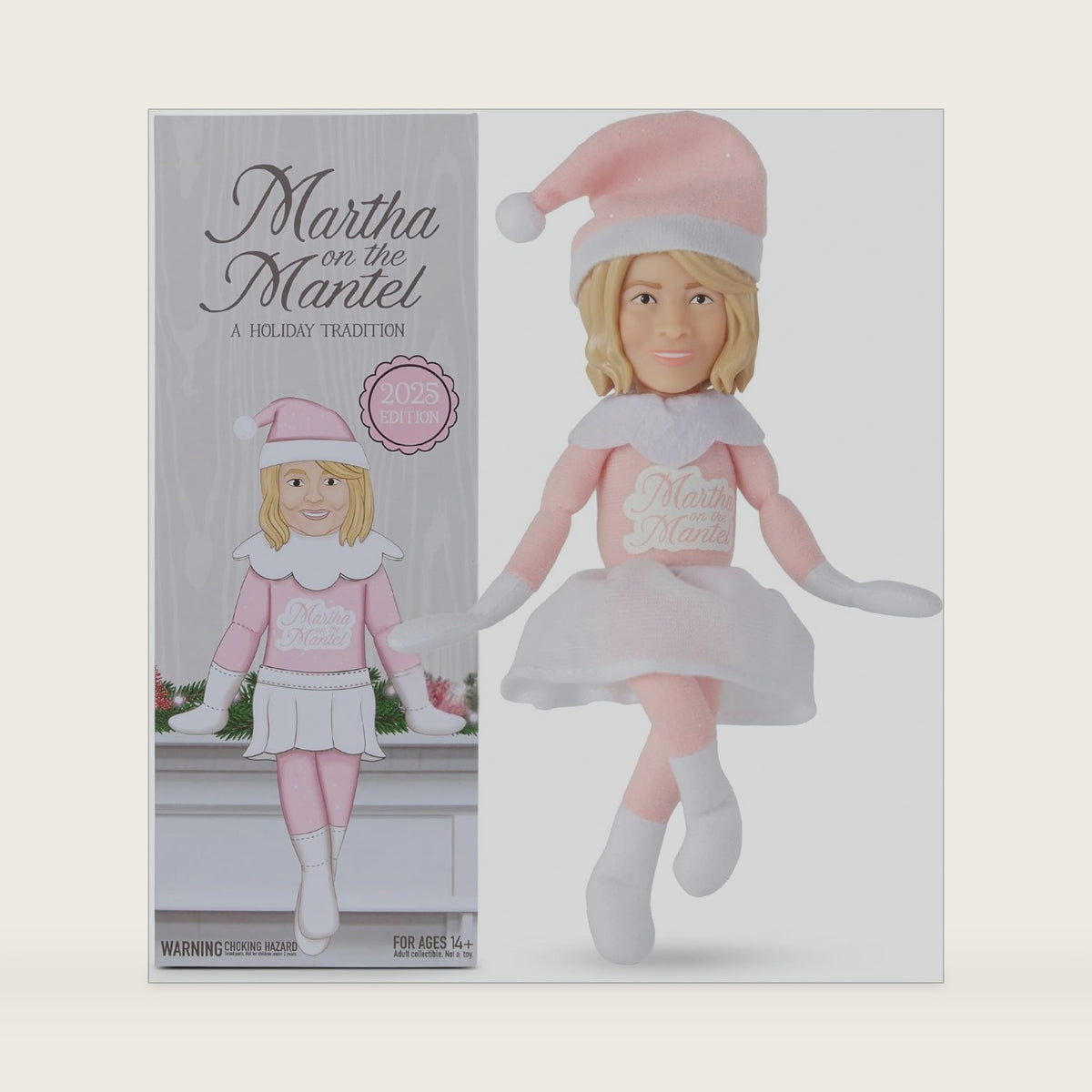 Martha Stewart Martha on a Mantle Christmas, 12in Plush Collectible