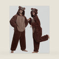 Unisex Adult Onesie Pajamas Animal Cosplay Halloween Costume One Piece Plush Sleepwear Homewear