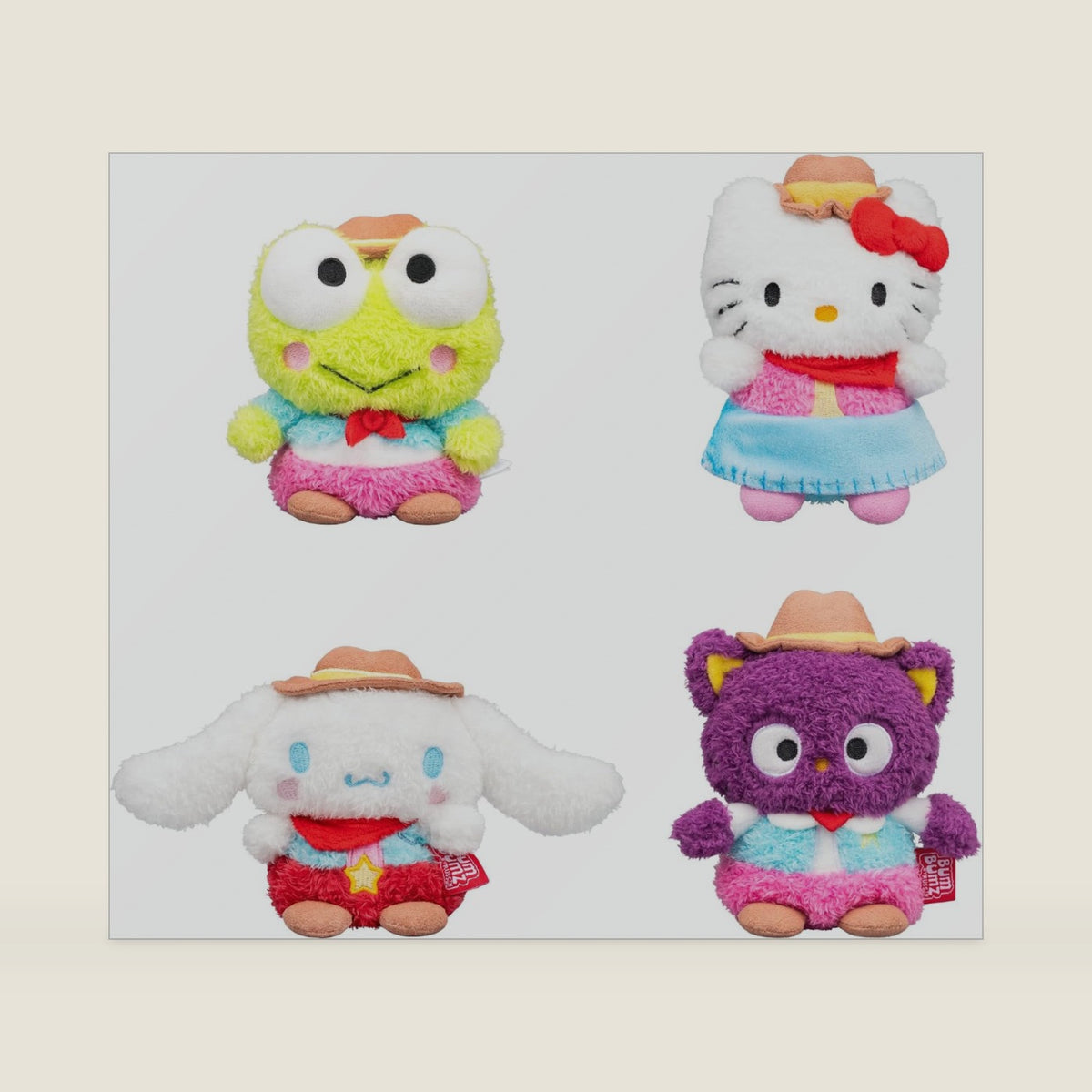 BumBumz 4.5-inch ® and Friends CowgirlBumz - ®, Cinnamoroll™, Chococat™, & ™ - Makers of Original Squishmallows - 3+