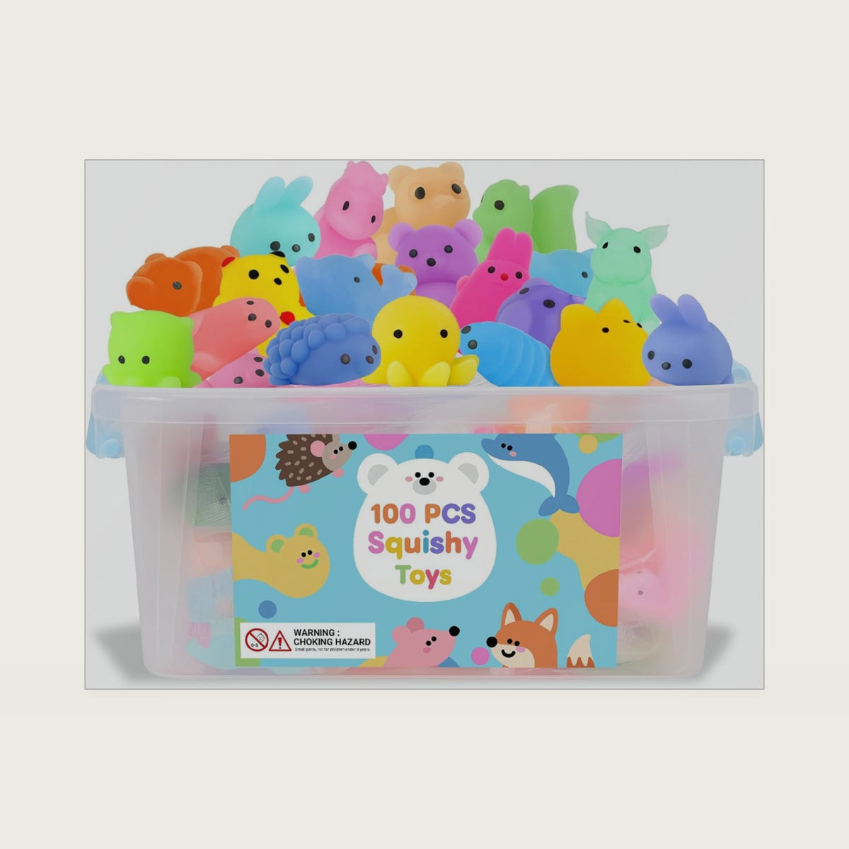 100 Pcs Party Favors & Squishy Toys Bulk for Kids 4-12, Fidget Toys Sensory Stress Relief Toys for Classroom Prizes, Christmas Stocking Stuffers, Birthday Goodie Bags & Teacher Supplies