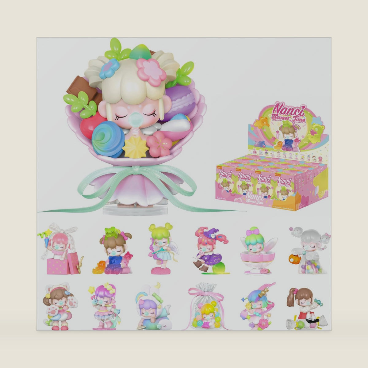 Rolife Nanci Blind Box-Sweet Time Series, 1PC Random Action Figure Box, Popular Collectible Toy Cute Action Figure, Creative Gifts for Birthday/Christmas Holiday