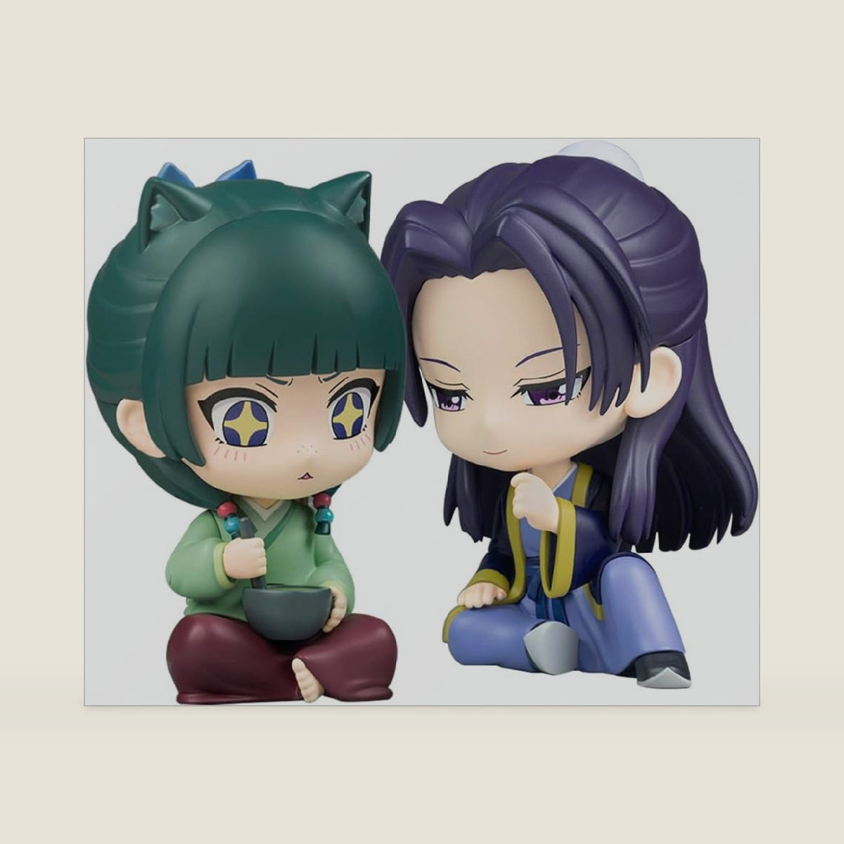 Maomao Figure Sitting Pose Maomao Jinshi Figure Cute Anime Look Up Action Figures Statue Cake Topper Ornament Cartoon Figurine Collectibles 11.5cm