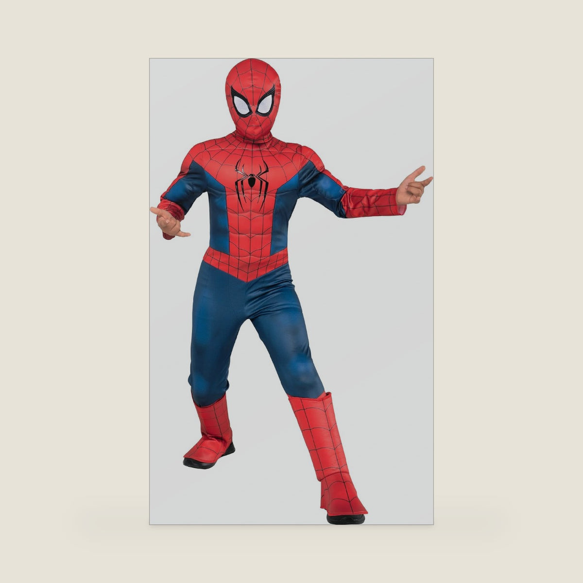 MARVEL Spider-Man Brand New Day Official Youth Halloween Costume - Premium Quality Padded Jumpsuit with Pull On Fabric Mask