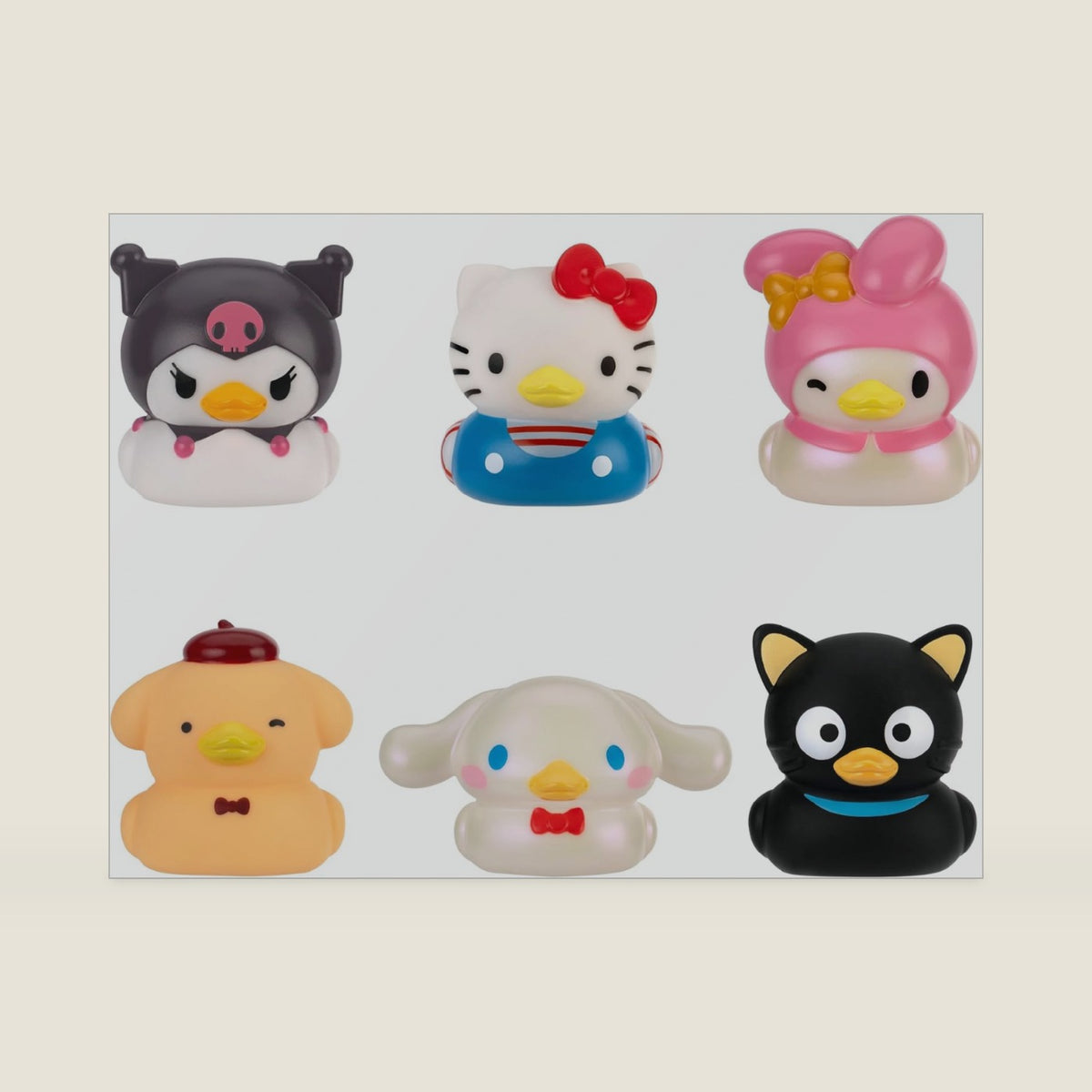 Jazwares ® and Friends Duckz 6 Pack - ®, Cinnamoroll™, My Melody™, Kuromi™, Pompompurin™, Chococat™ - ® Product from 6+