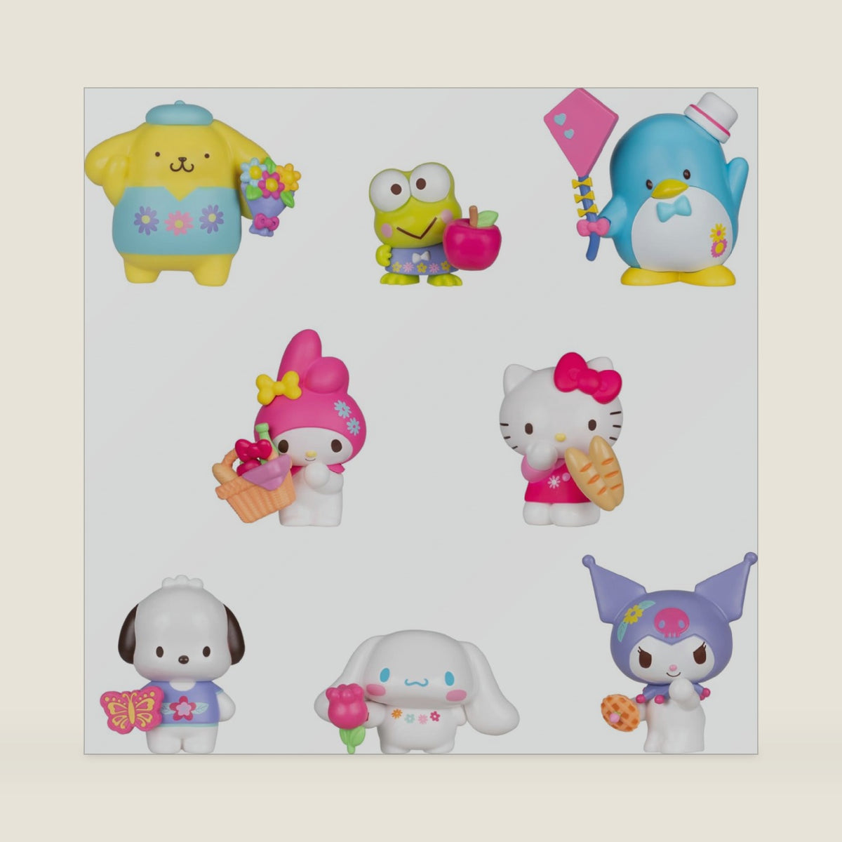 Jazwares ® and Friends Colorful Picnic, 2” Figure 8-Pack - Removable Accessories - Officially Licensed Product from Ages 6+