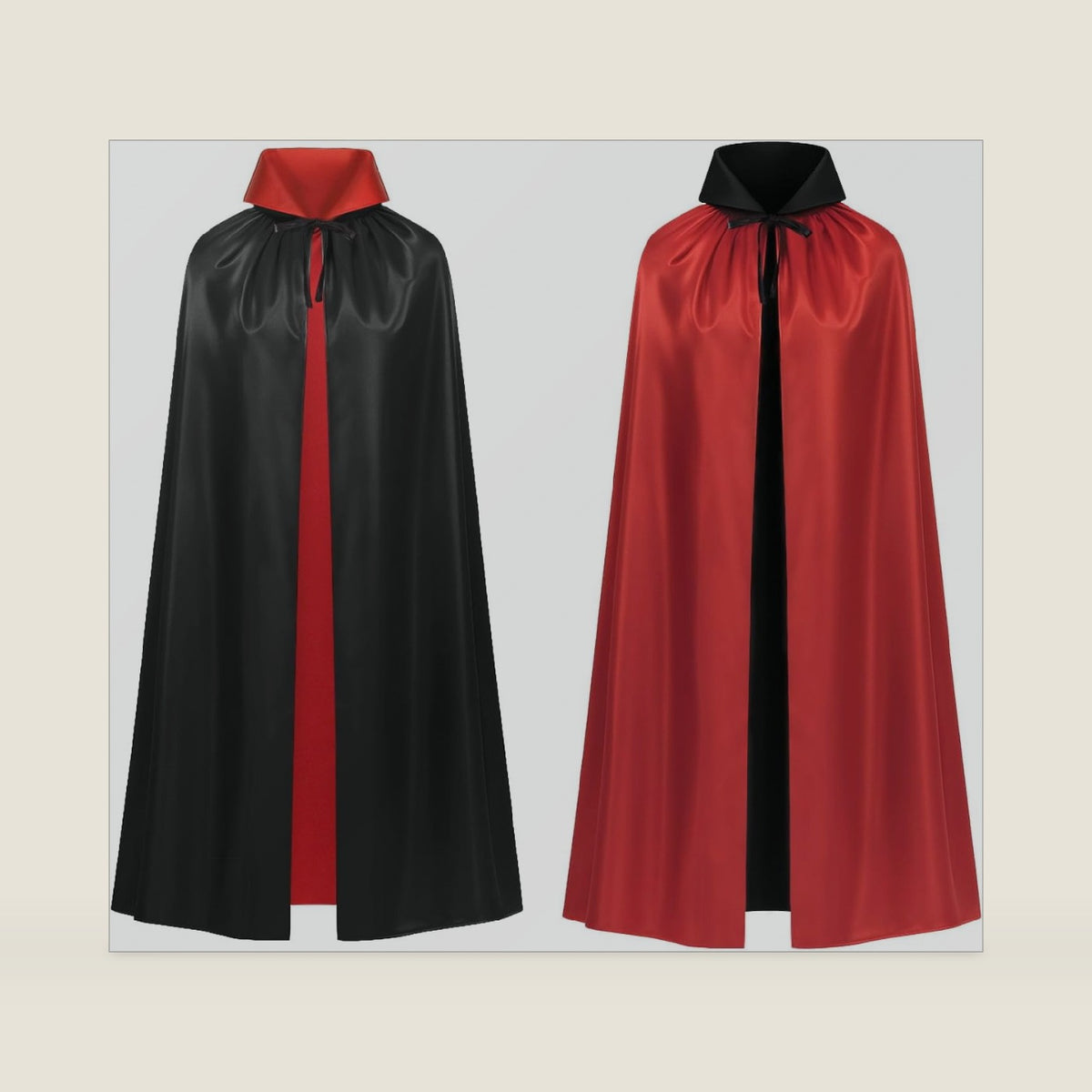 ROC PARTY Vampire Costume for Adults,Halloween Dracula Cape with Hood