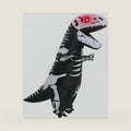 ZPISF Inflatable Skeleton Dinosaur Costume for Adults, Full Body Skeleton T-Rex Blow Up Costume with LED Light Eyes, Perfect for Halloween Parties