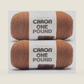 Caron One Pound Soft Yarn for Crocheting & Knitting, Sienna, 2-Pack