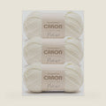 Caron Simply Me Merino Soft Yarn for Crocheting, Heirloom White, 3-Pack