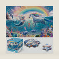 Jumbo Floor Puzzle for Kids,48 Piece Unicorn Mermaid Jigsaw Puzzle Ages 3-8