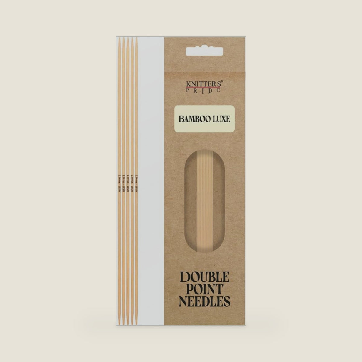 Knitter’s Pride Bamboo Luxe Double-Point Needle 6”(15cm) - US 0(2mm)