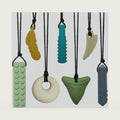 Chew Necklaces for Sensory Kids & Adults - 7 PCS Silicone Chewy Necklace Sensory Toys for Kids with Autism, ADHD, Anxiety, Oral Motor Stimulation, Chewable Teething Necklace for Baby BPA Free