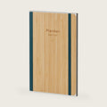 AUROPLANNER A5 Undated Planner Bamboo Cover Daily Weekly Monthly, Green