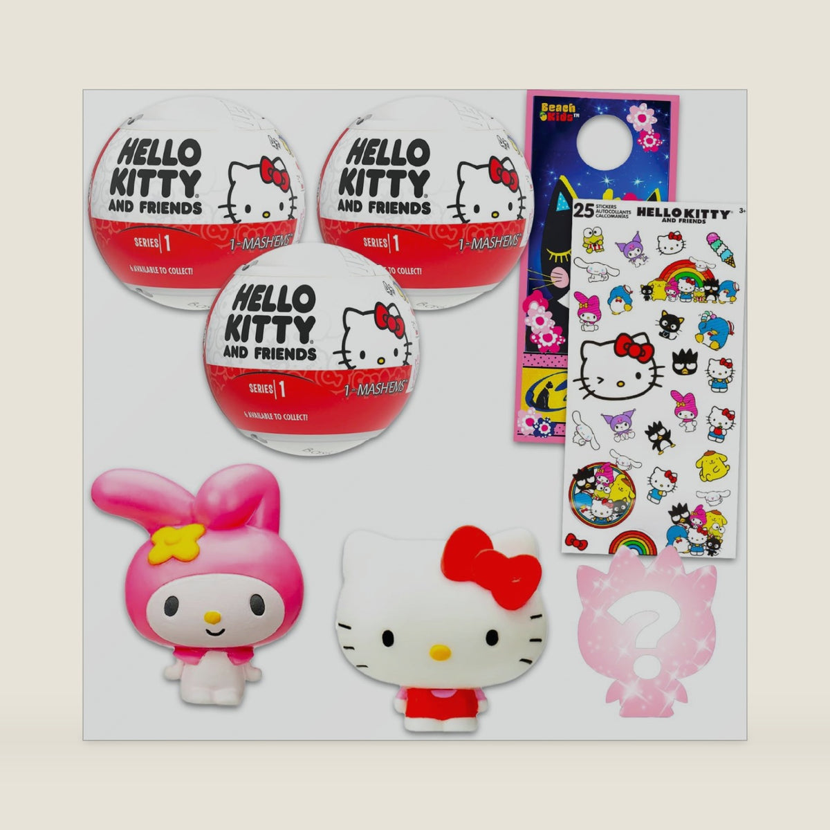 Blind Ball Party Favors - Bundle of 3 Blind Box Mini Figures Plus Stickers, More | Mystery Figurines for Kids, Boys, Girls
